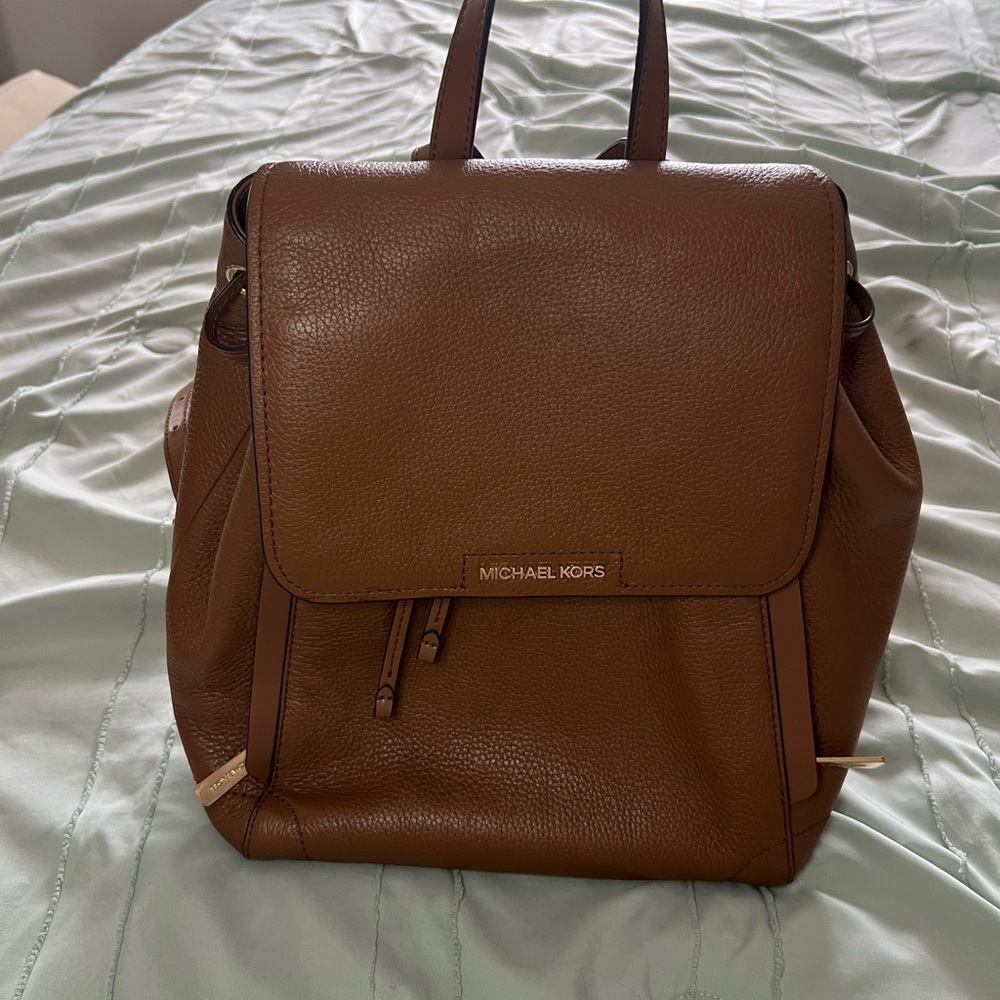 Michael Kors Brown Leather Backpack